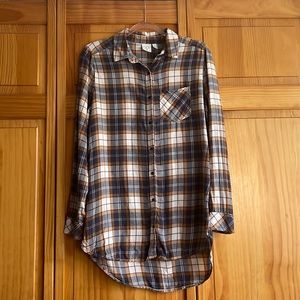 Plaid Button-Up Shirt